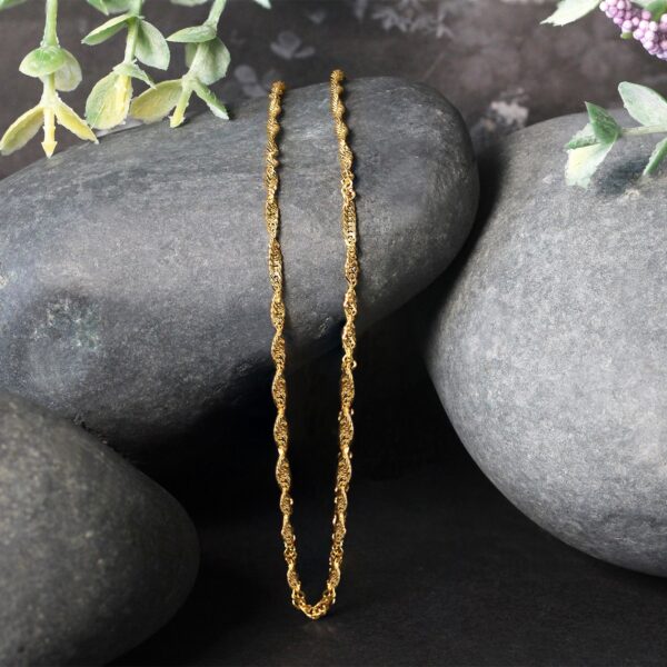 14k Yellow Gold Singapore Chain (1.8 mm) - Image 7