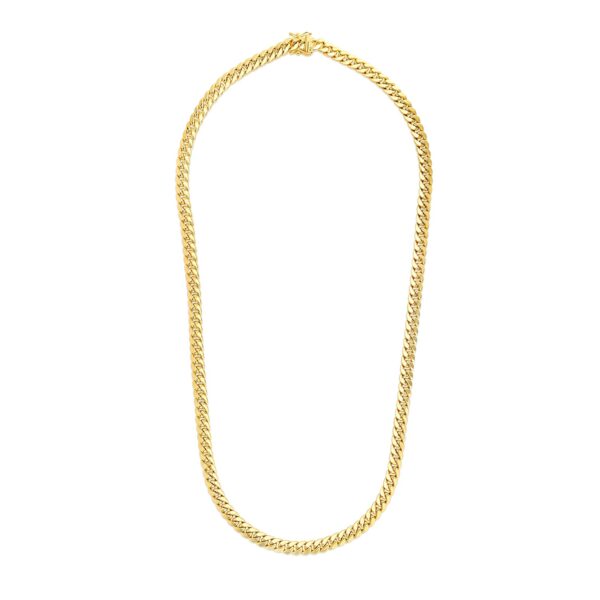 14k Yellow Gold Semi Solid Miami Cuban Chain (6.60 mm) - Image 2