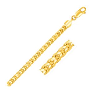 14k Yellow Gold Solid Diamond Cut Round Franco Chain (5.00)