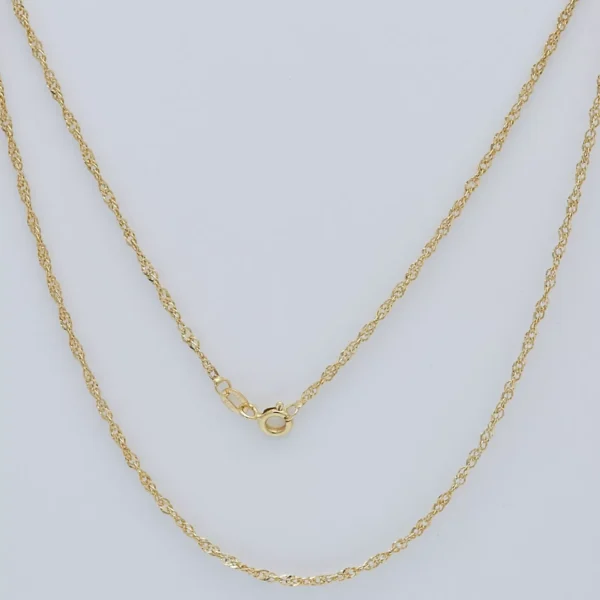 14k Yellow Gold Singapore Chain (1.8 mm) - Image 6