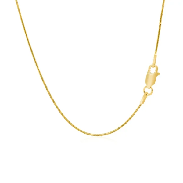 14k Yellow Gold Round Snake Chain (0.90 mm) - Image 3