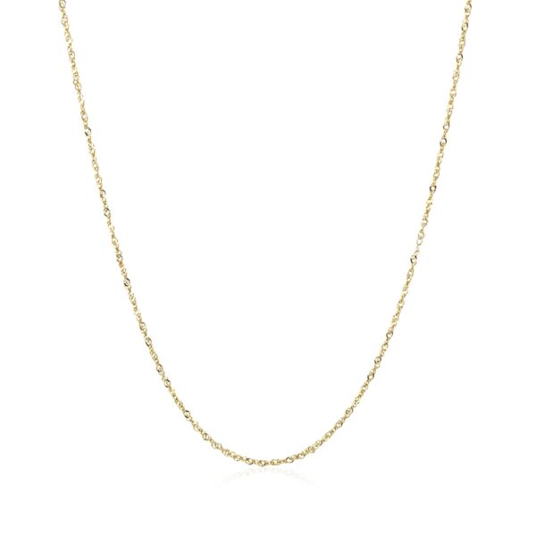 14k Yellow Gold Singapore Chain 0.8mm (0.81 mm) - Image 2