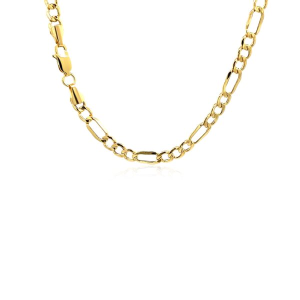 14k Yellow Gold Lite Figaro Chain (4.70 mm) - Image 3