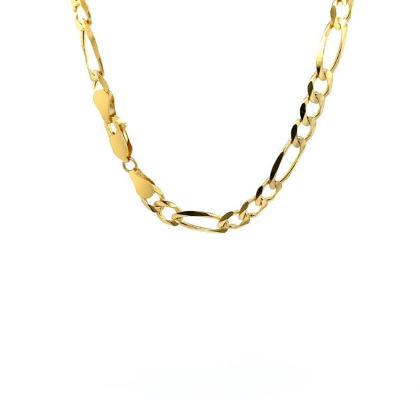 14k Yellow Gold Solid Figaro Chain (6.00 mm) - Image 3