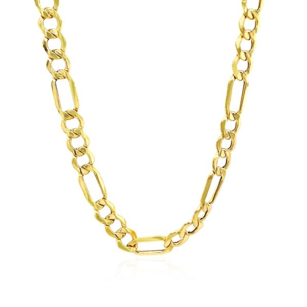 14k Yellow Gold Lite Figaro Chain (6.60 mm) - Image 2