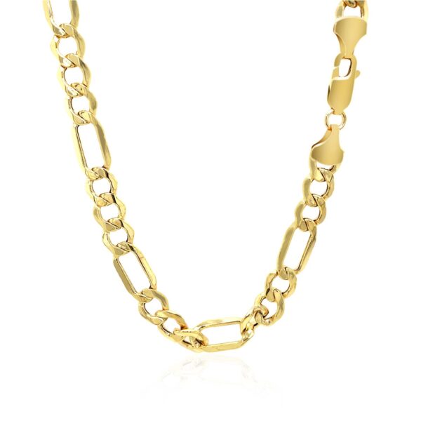 14k Yellow Gold Lite Figaro Chain (6.60 mm) - Image 3