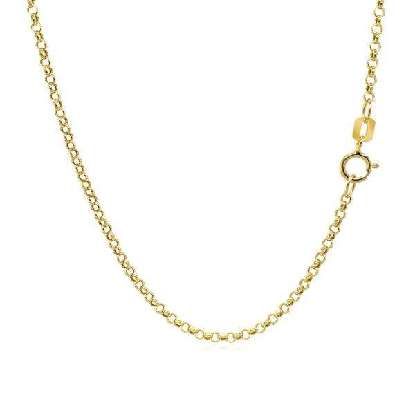 14k Yellow Gold Rolo Chain (1.90 mm) - Image 3
