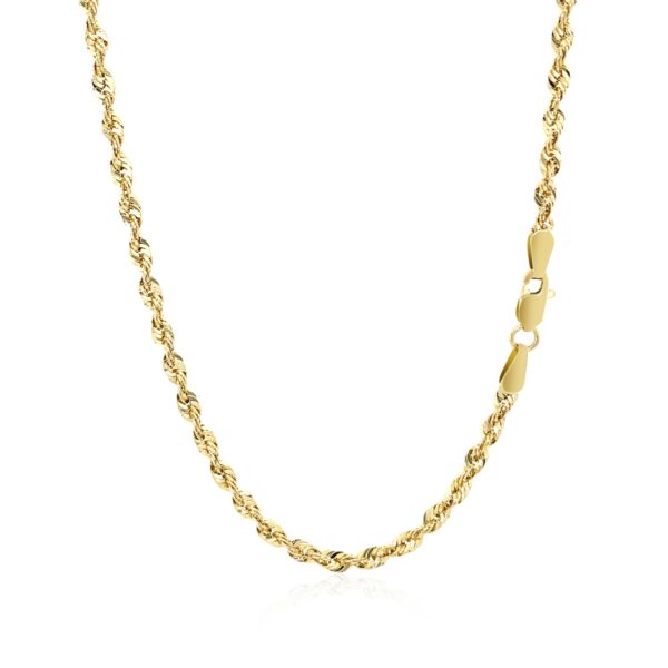 14k Yellow Gold Light Rope Chain (2.50 mm) - Image 3