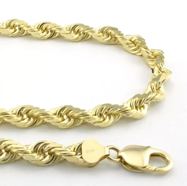 14k Yellow Gold Light Rope Chain (4.30 mm) - Image 2